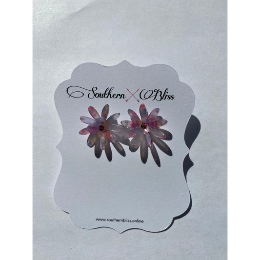 Pastel Acrylic Flower Earrings