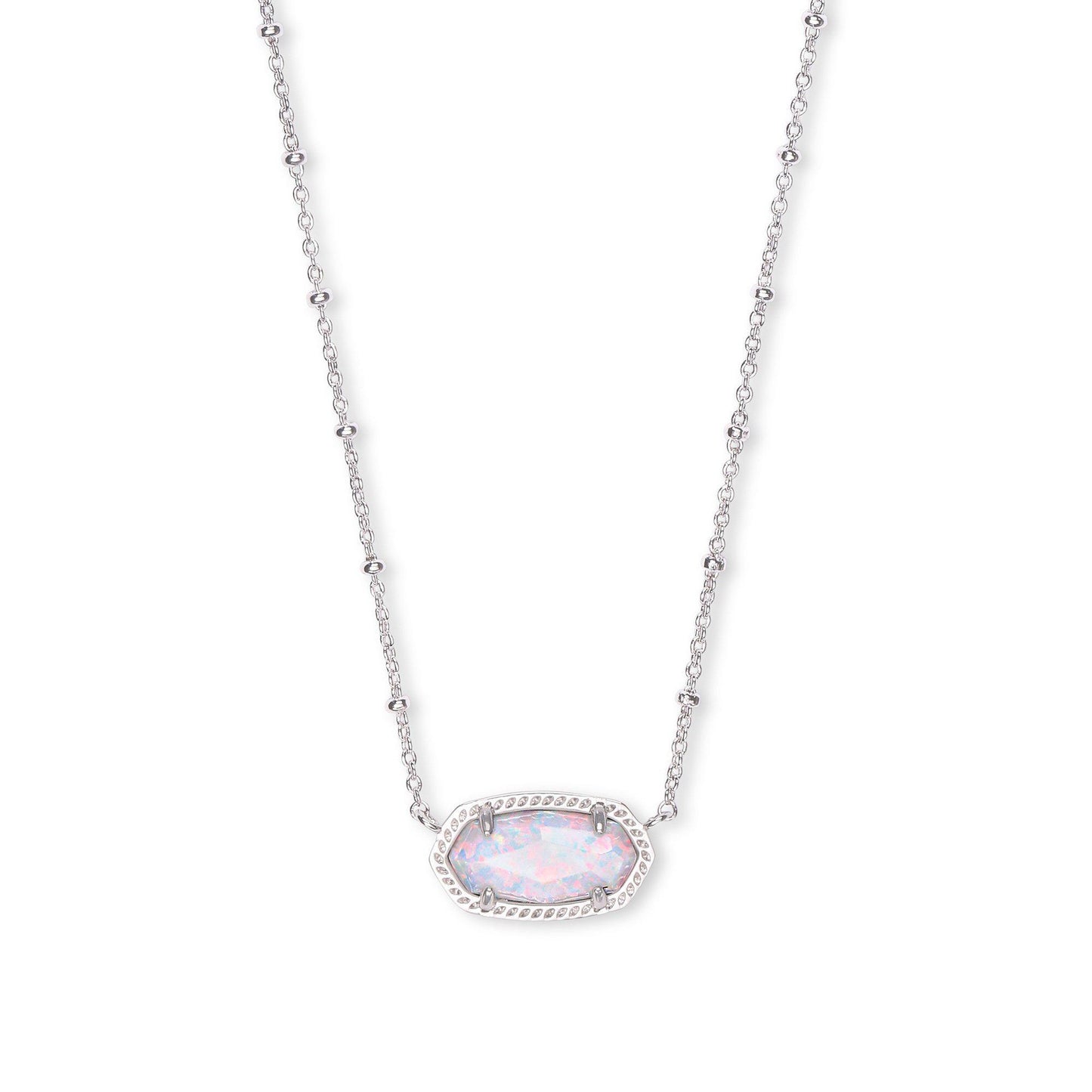 Elisa Satelitte Necklace in Rhod White Kyocera Opal
