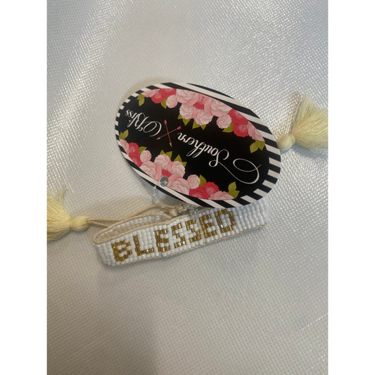 Sylvia Word Bracelet-Blessed