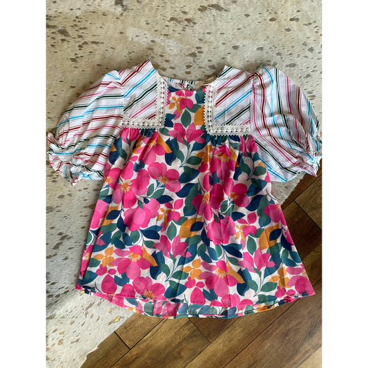 Multi Print Top in Ivory