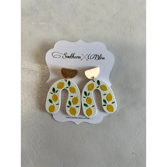 Myrtle Earrings in White