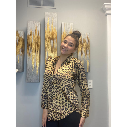 Chasing Cheetah Button Up