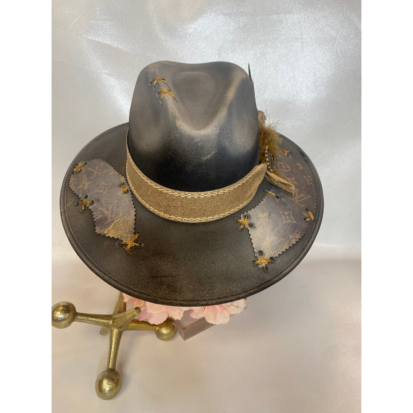 Upcycled Louis Vuitton Hat Charcoal