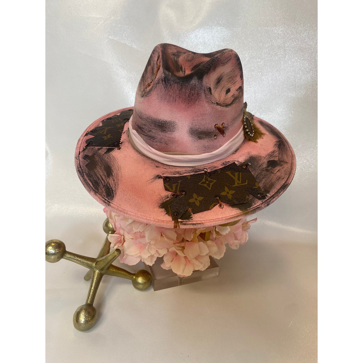 Upcycled Louis Vuitton Hat Pink