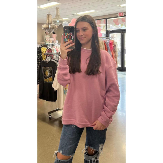 Shoreline Long Sleeve Pullover in Beach Purple