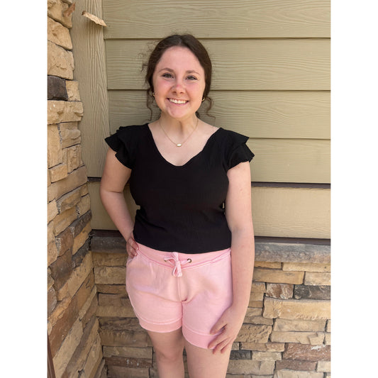 Poncho Short in Beach Pink