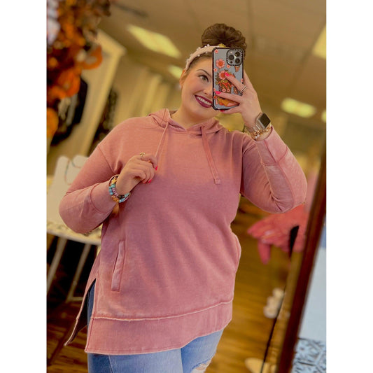 Vintage Hoodie in Dusty Rose