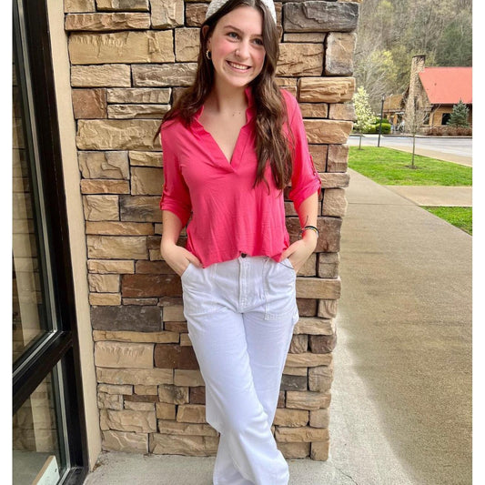 Perfect Pink Button Up