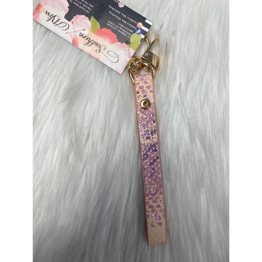 Snake Print Wristlet Key Chain