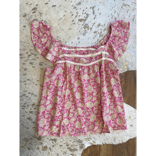 Square Neckline Woven Top