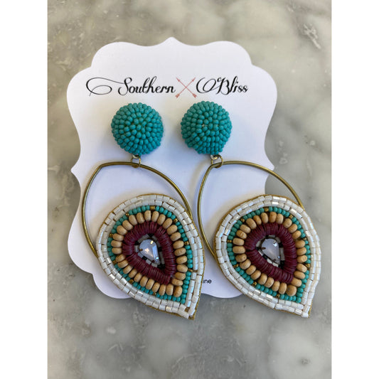 Tear Drop Tribal Earrings