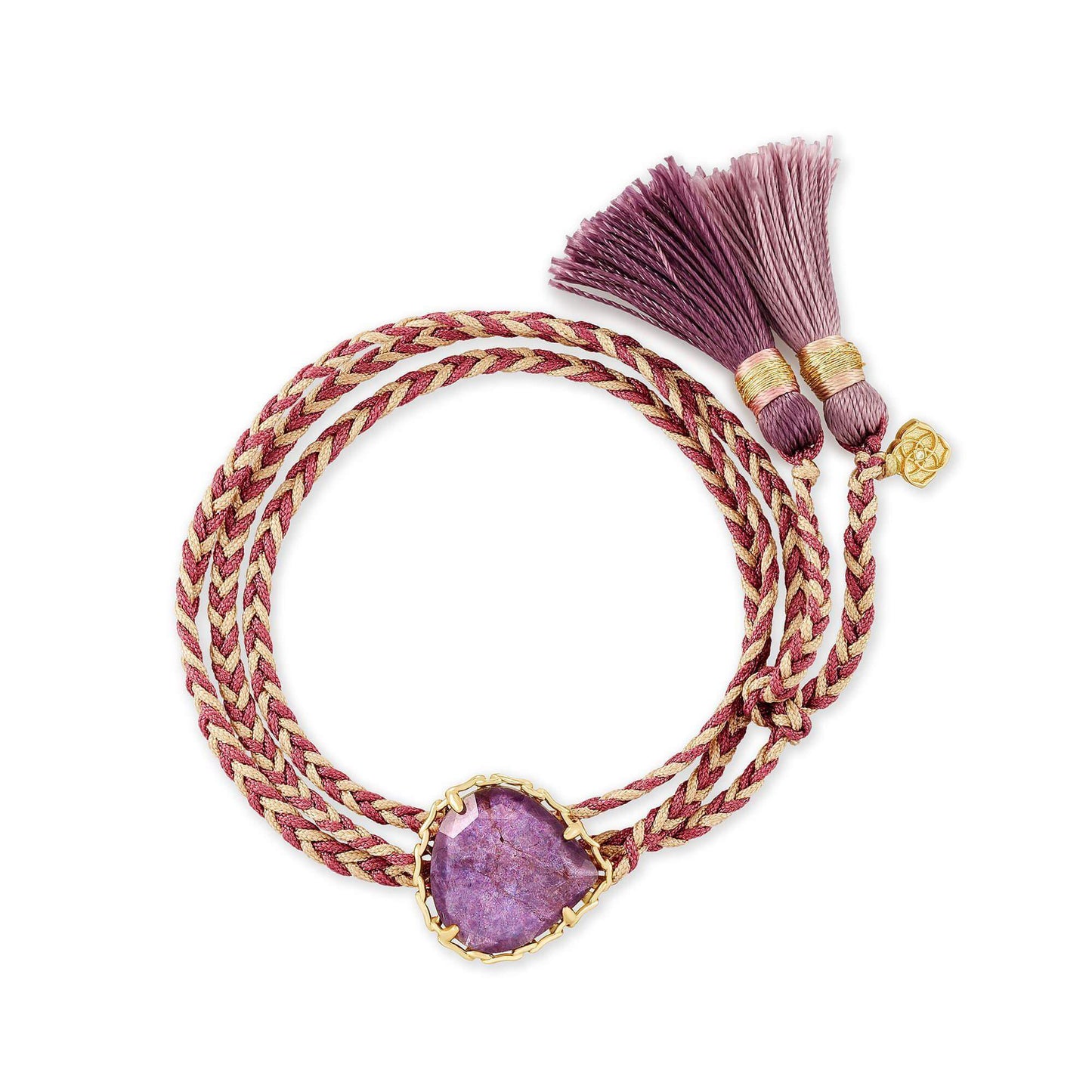Kenzie Wrap Bracelet in Gold Purple Mica