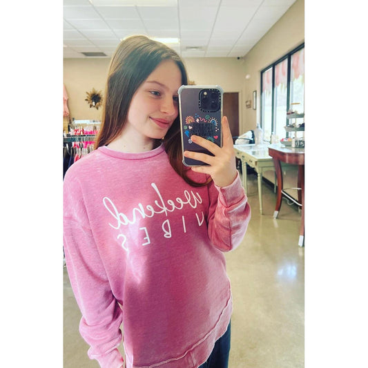 Weekender Long Sleeve Pullover in Dusty Rose