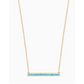 Kelsey Short Pendant Necklace in Gold Turquoise Opal