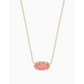 Elisa Necklace in Gold Coral Drusy