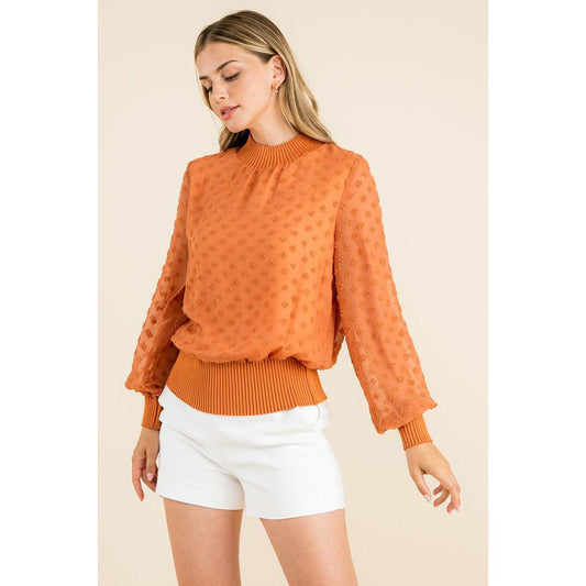Dotted Rust Top