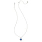 Kendall Pendant Necklace In Rhodium Blue Dumoiterite