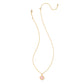 Mallory Pendant Necklace in Gold Rose Quartz