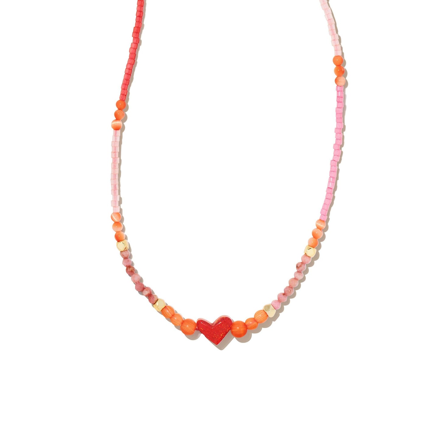 Nova Stand Necklace Gold Red Mix