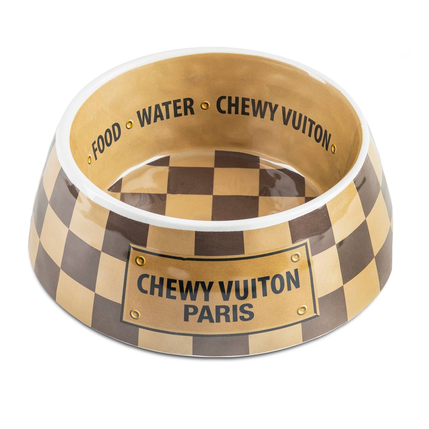 Checker Chewy Vuitton BOWL