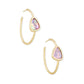 Margot Hoop Earring Gold Lilac Abalone