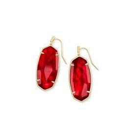 Faceted Elle Earring Gold Cherry Illusion