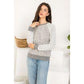 Casual Grey Leopard Pullover
