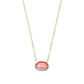 Elisa Threaded Necklace In Gold Coral Illusion