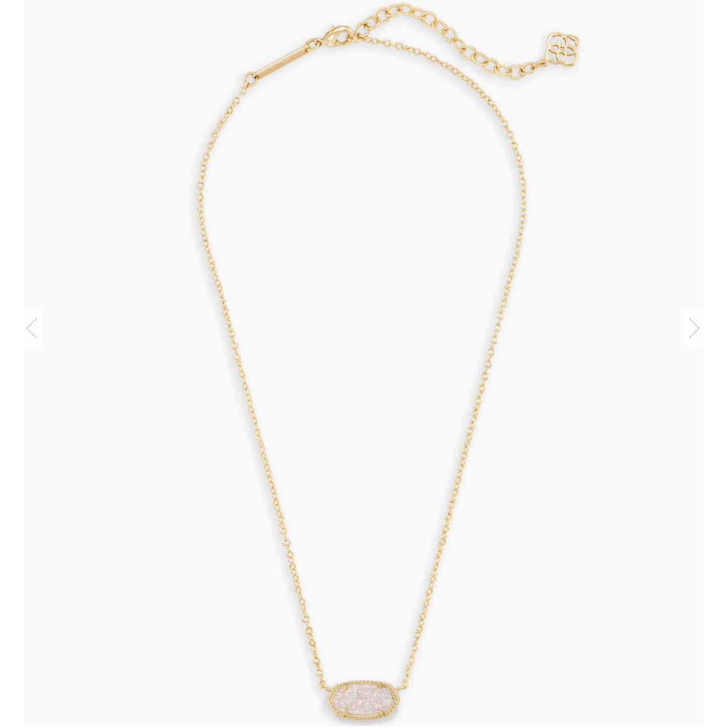 Elisa Gold Pendant Necklace In Iridescent Drusy