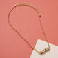 Mama Gold Block Letter Necklace