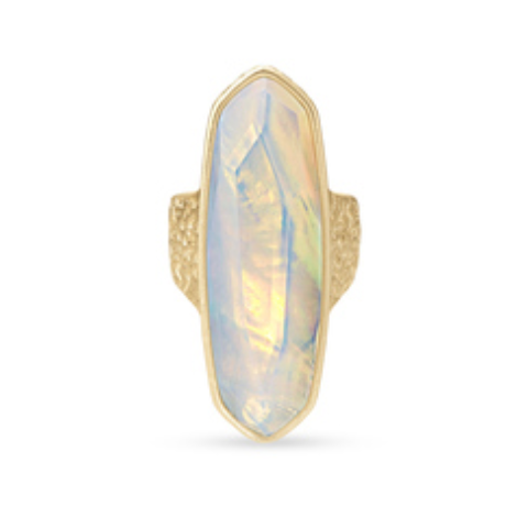 layla cocktail ring gold opalite illusion 8