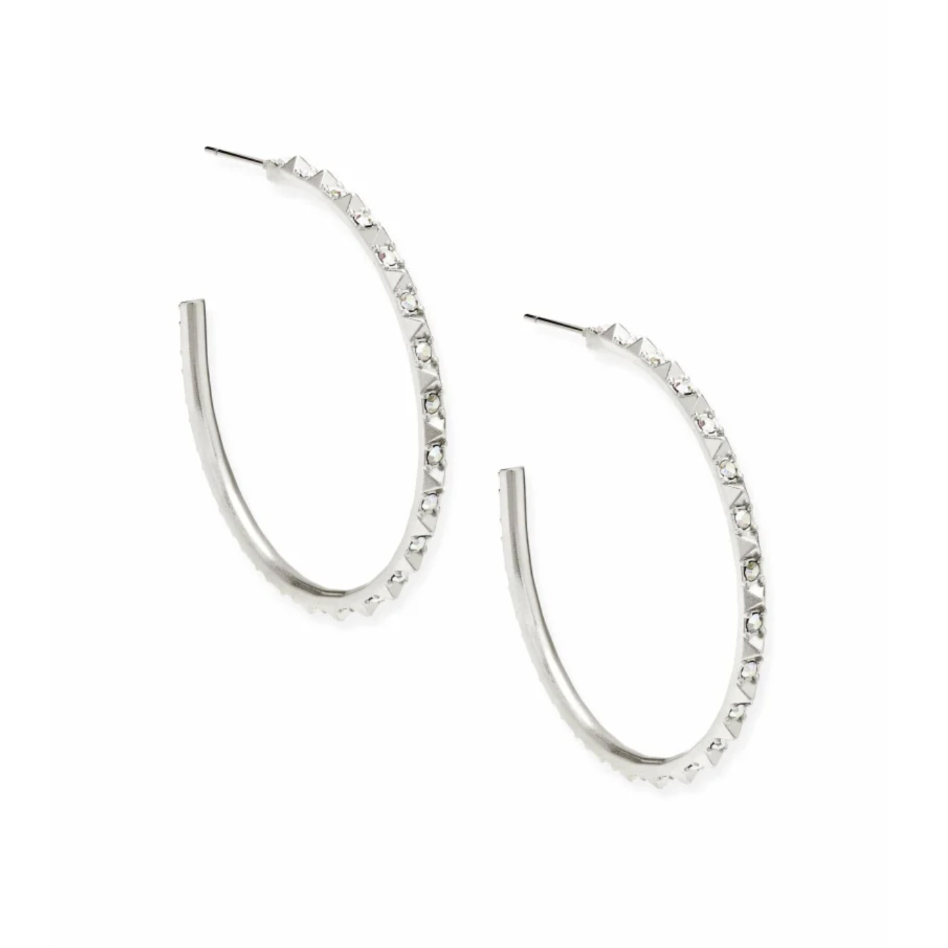 Veronica Hoop Earrings In Silver
