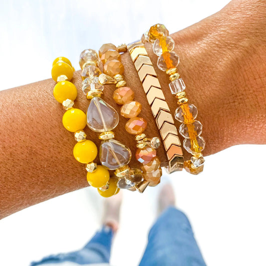 Daffodil Yellow Bracelet Set