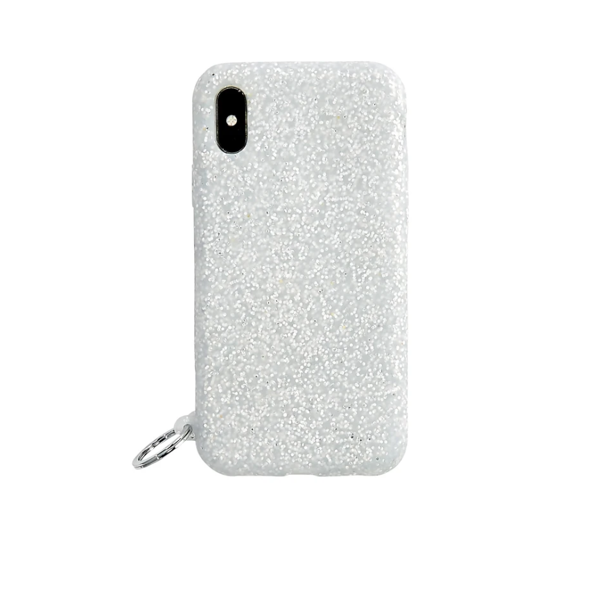 O-Venture Silicone Silver Confetti iPhone X/XS Case