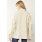 Solid Natural Corduroy Button Front Top