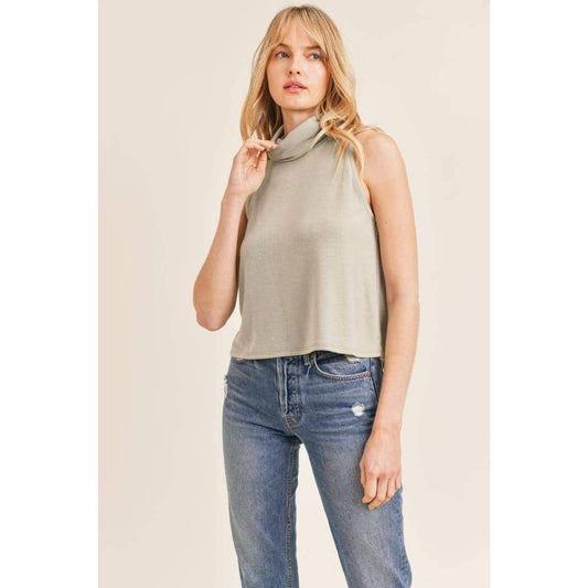 Roll Down Cowl Neck Top