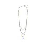 Elisa Triple Strand Necklace in RHOD Iridescent Lilac Illusion