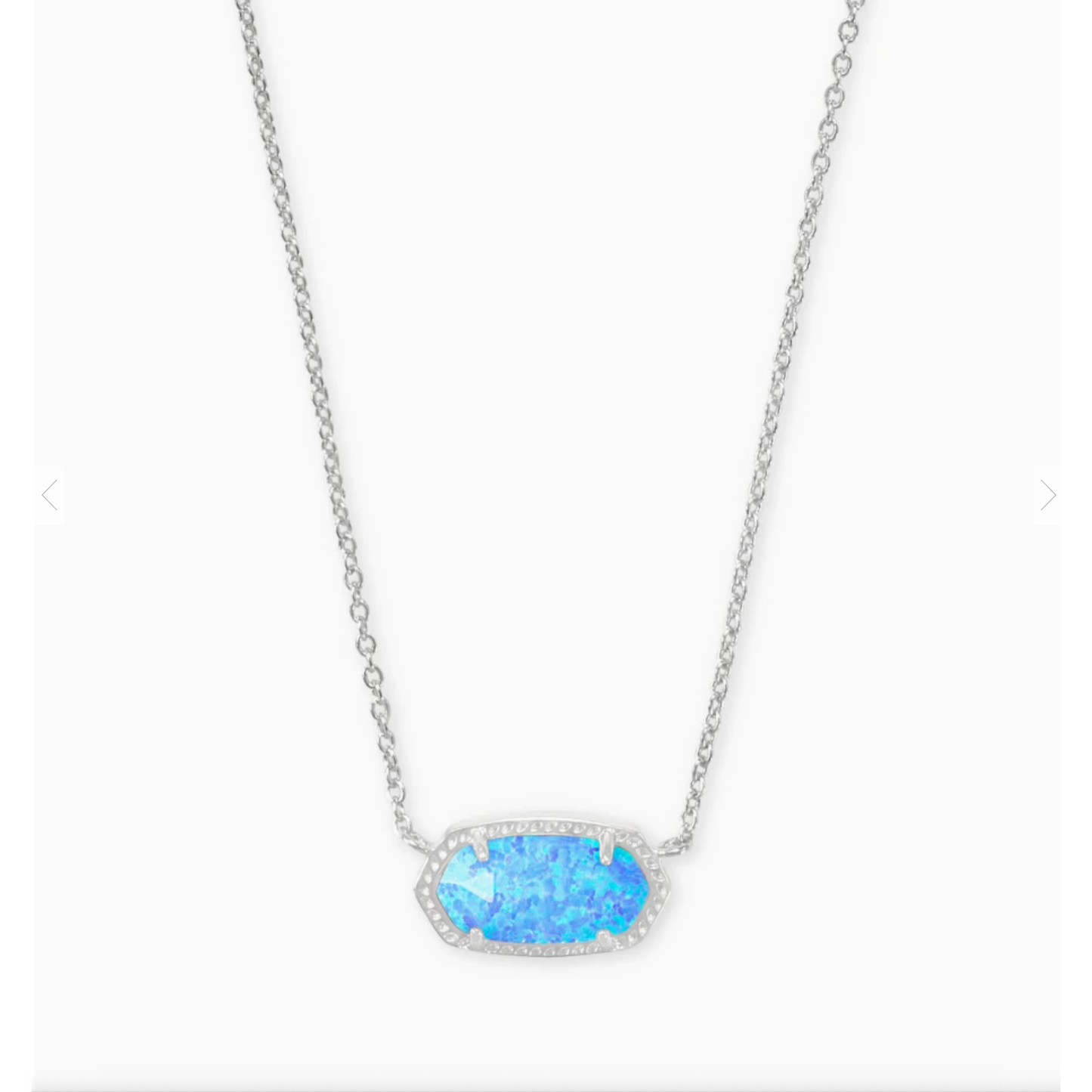 Elisa Silver Pendant Necklace In Ocean Kyocera Opal