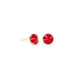 Jolie Stud Earring Gold Cherry Red Illusion