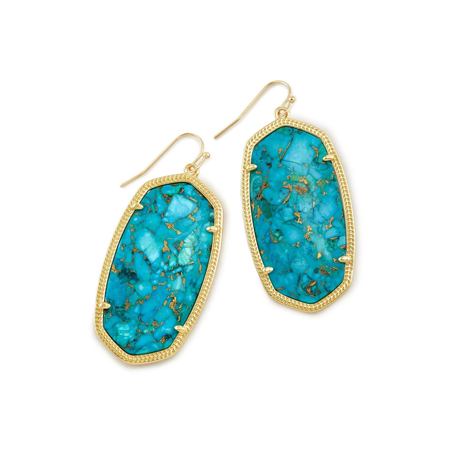 KS Elle Earrings in Bronze Veined Turquoise