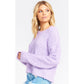Varsity Sweater Lilac Knubby Knit