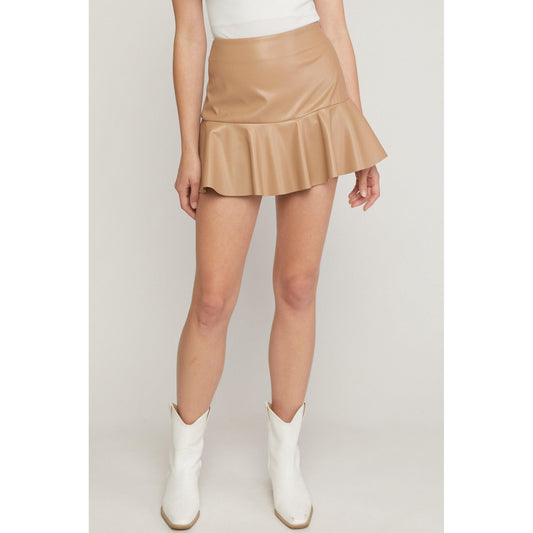 Faux Leather Skirt
