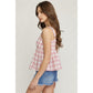 Square Neck Gingham Top