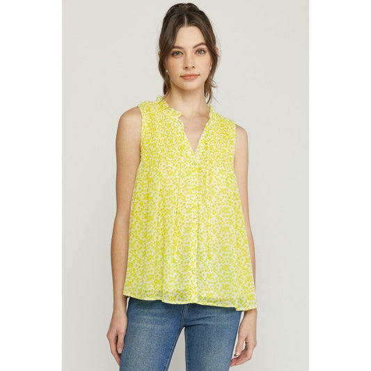 Lemon Print Top