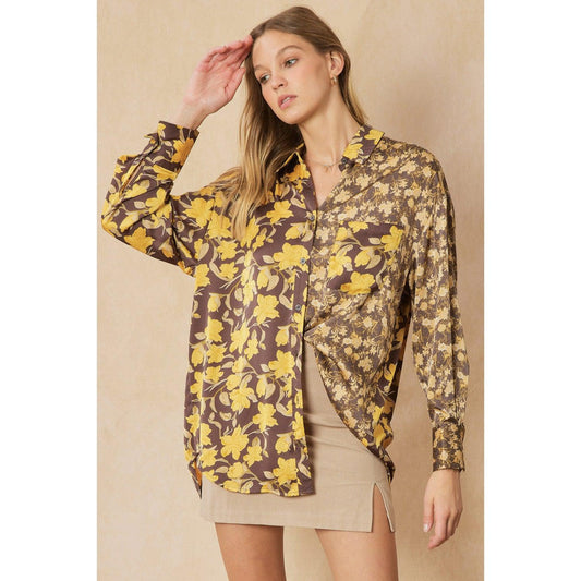 Multi Pattern Button Up