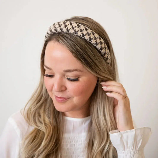 Houndstooth Padded Headband