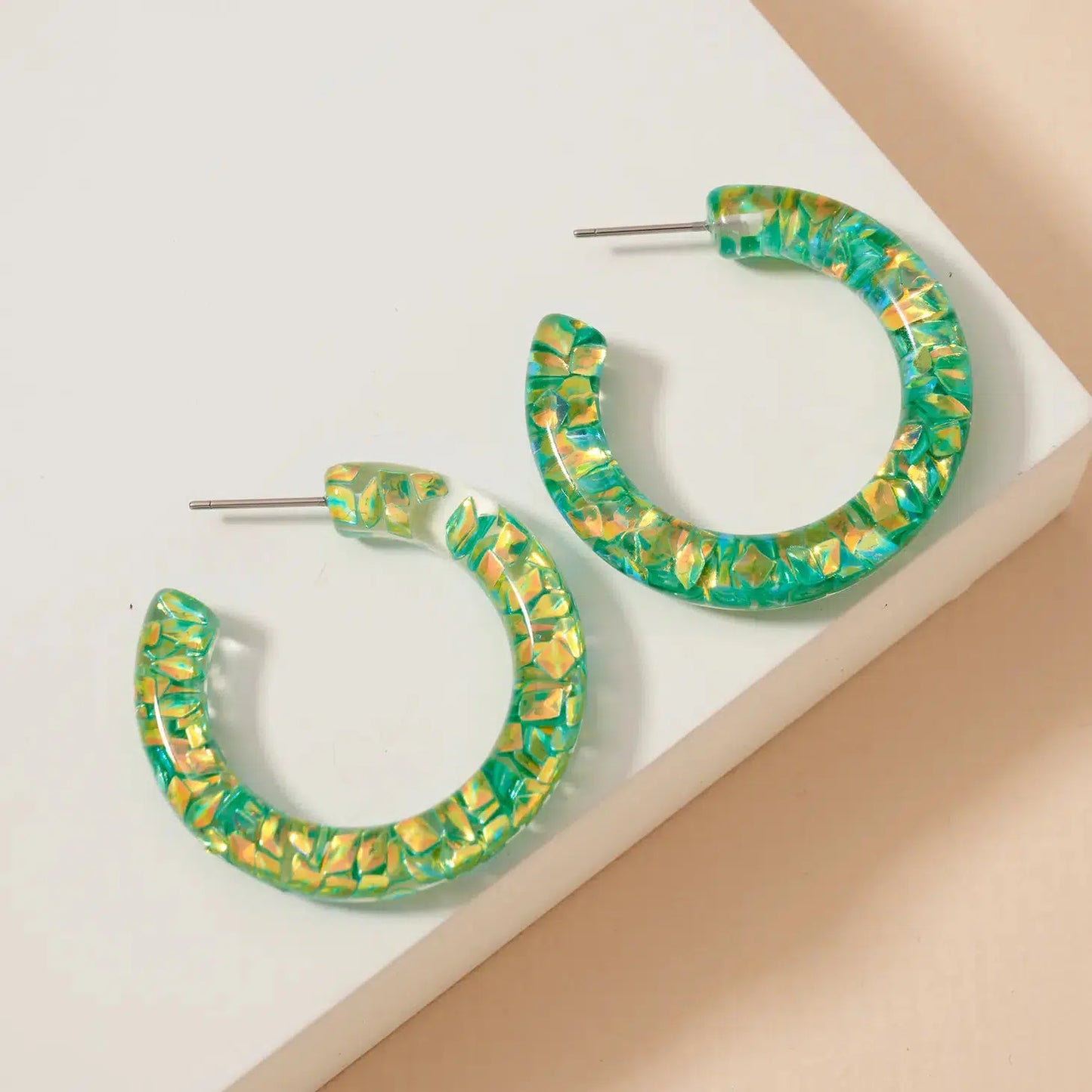Greener Grass Speck Earrings