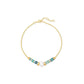 Lila Anklet in Gold Matte Sea Green Mix