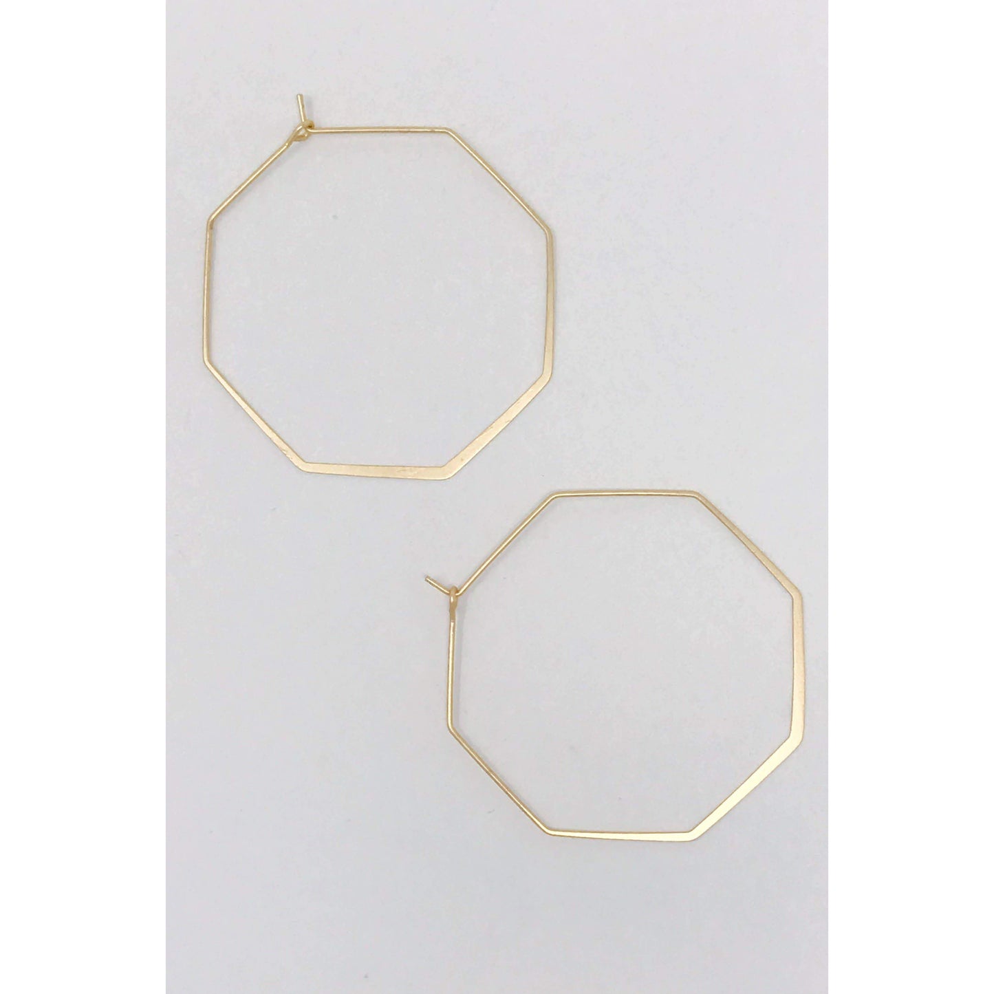 Octagon Wire Hoop Earrings