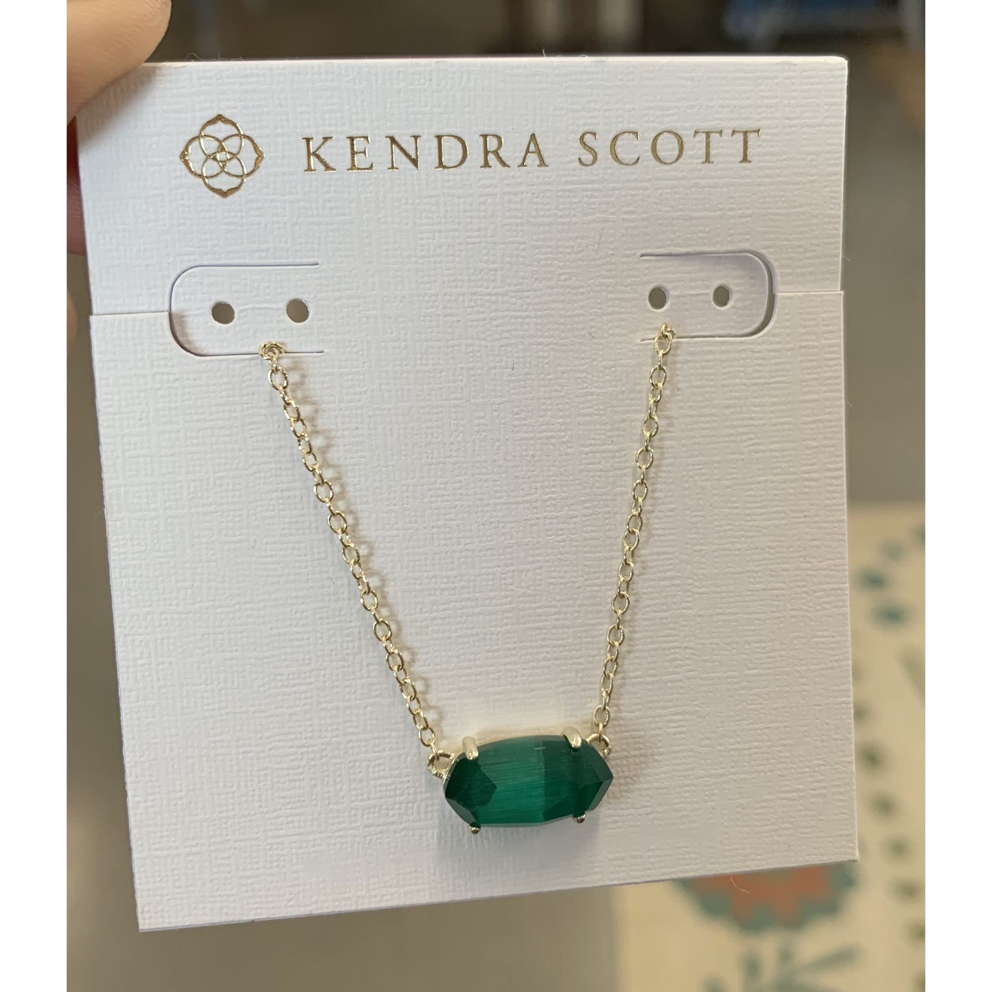 KS Ever Necklace in Emerald Cat's Eye Gold